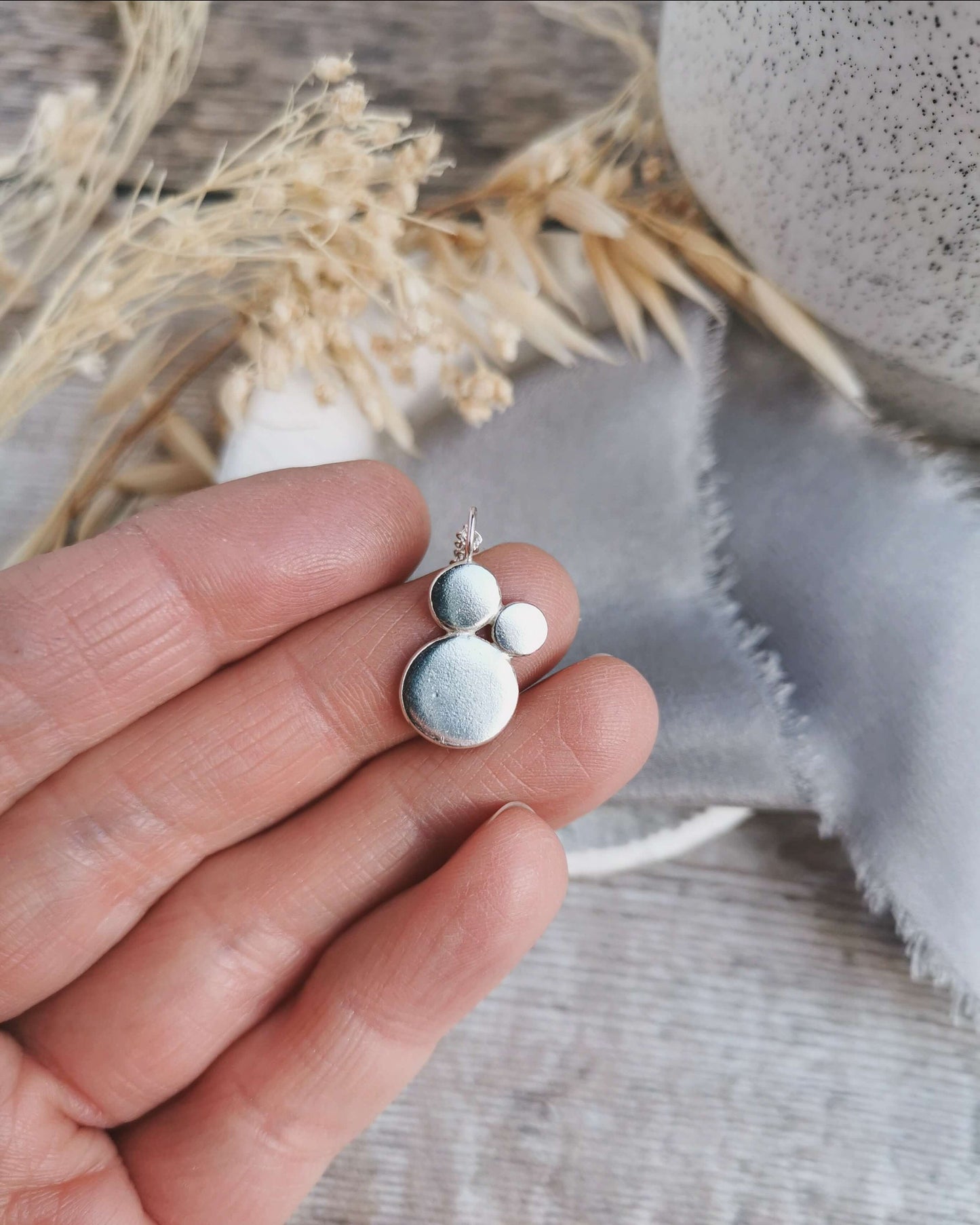 Recycled Silver Mantra BREATHE pendant