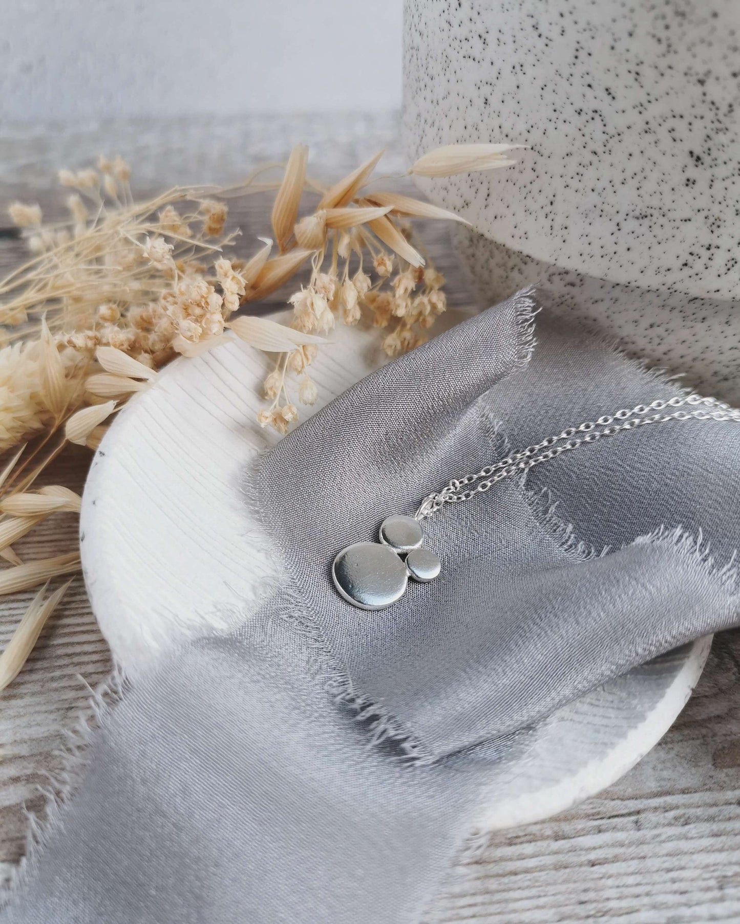 Recycled Silver Mantra BREATHE pendant