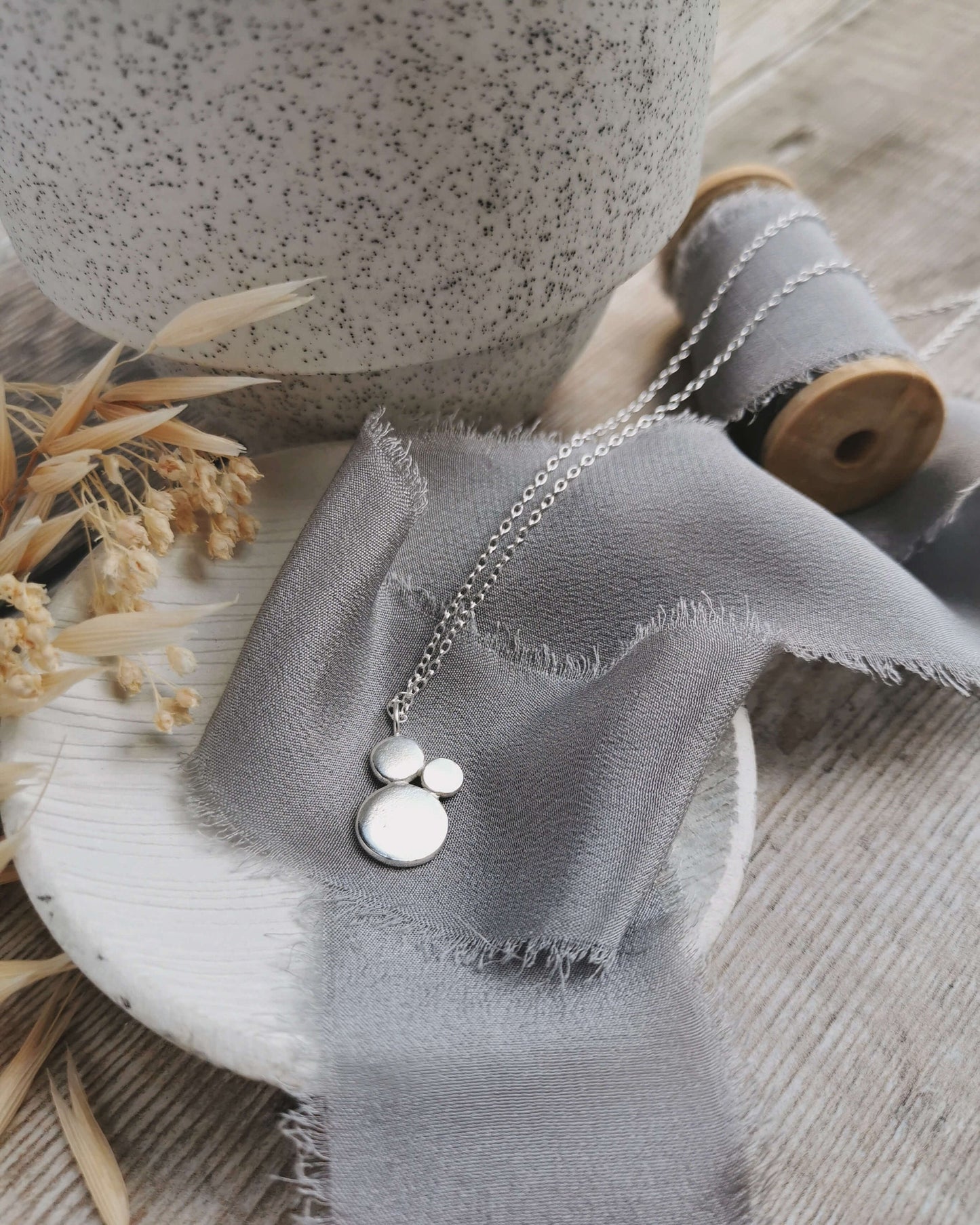Recycled Silver Mantra BREATHE pendant