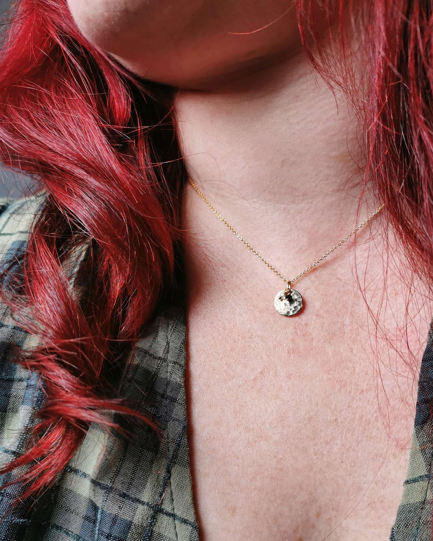 Personalised Gold Birthstone necklace