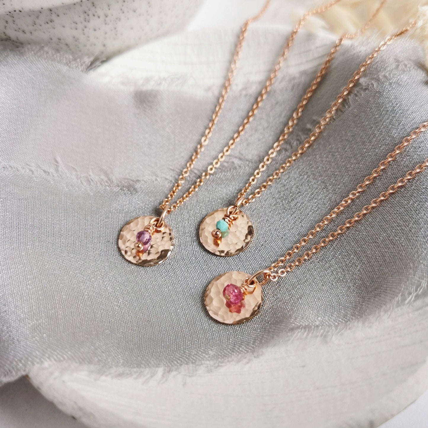 Personalised Rose Gold Birthstone necklace