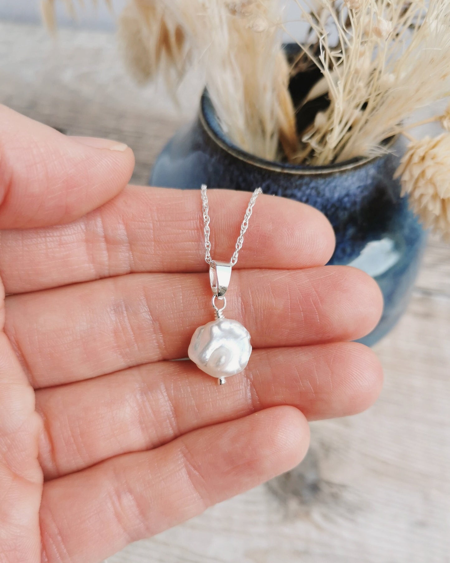 Small Keishi Pearl necklace - Silver or 14k Gold-filled