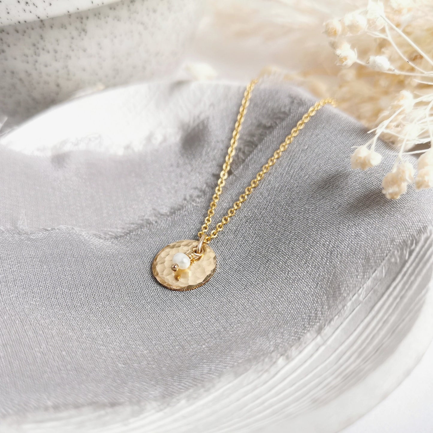 Personalised Gold Birthstone necklace