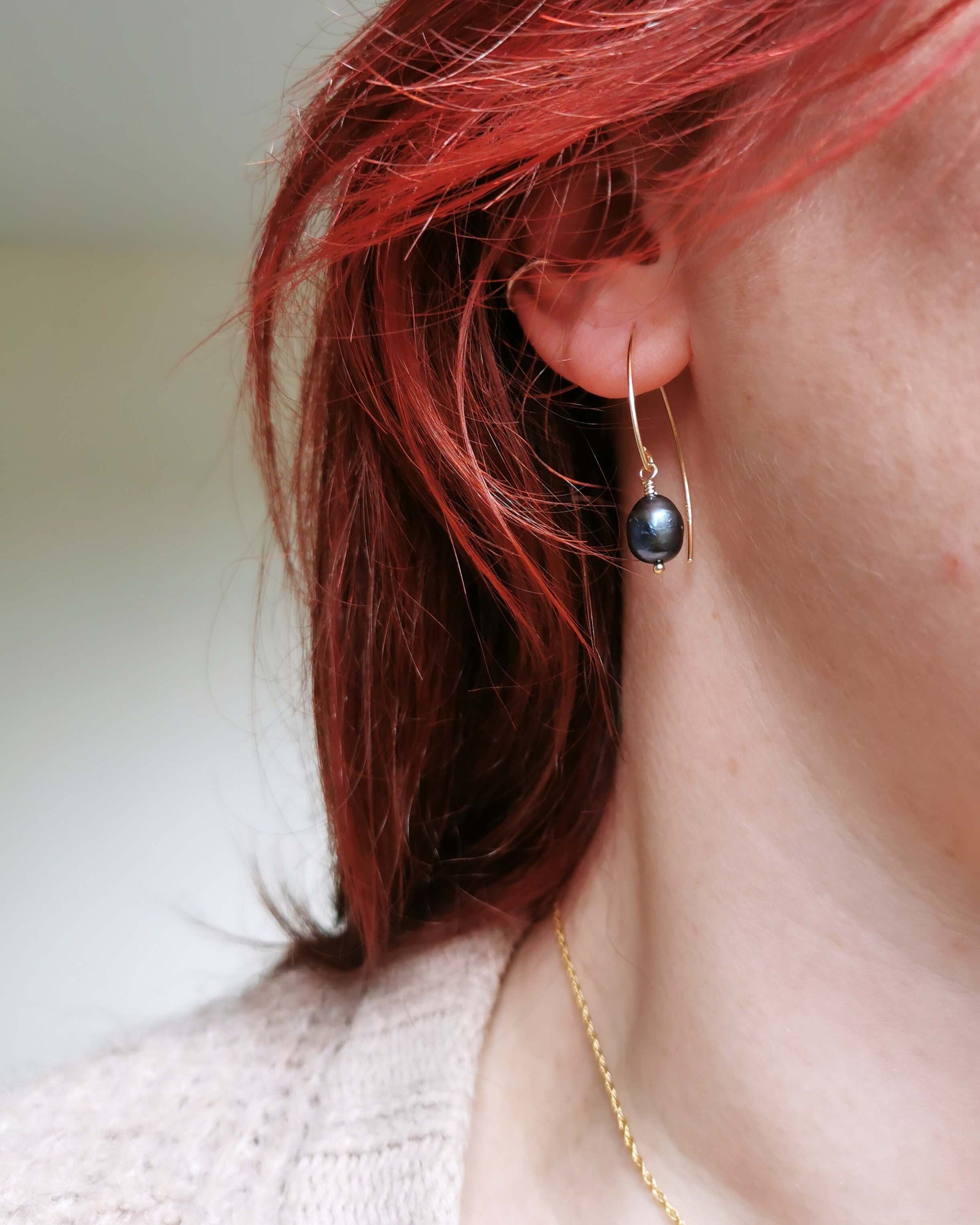 Peacock Baroque Pearl earrings - Silver or 14k Gold-filled