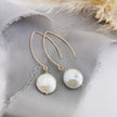 Small Coin Pearl earrings - Silver or 14k Gold-filled