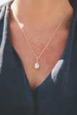 Ivory Baroque Pearl pendant - Silver or 14k Gold-filled