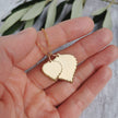 Double Brass Birch leaf Necklace