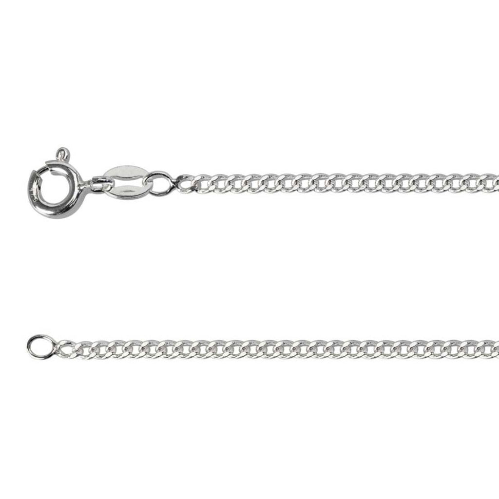 Men's 22 Inch Recycled Sterling Silver Curb Chain