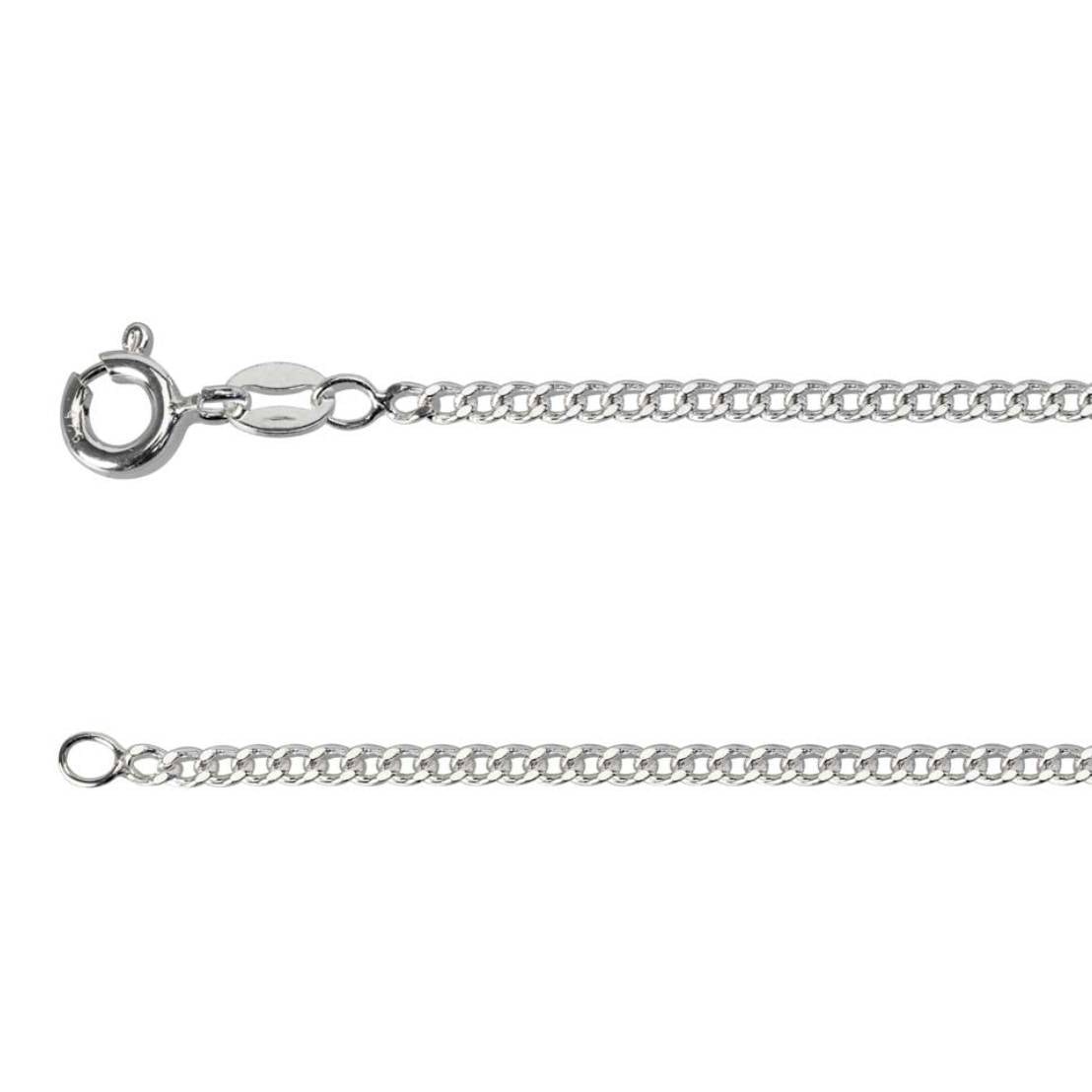 Men's 22 Inch Recycled Sterling Silver Curb Chain
