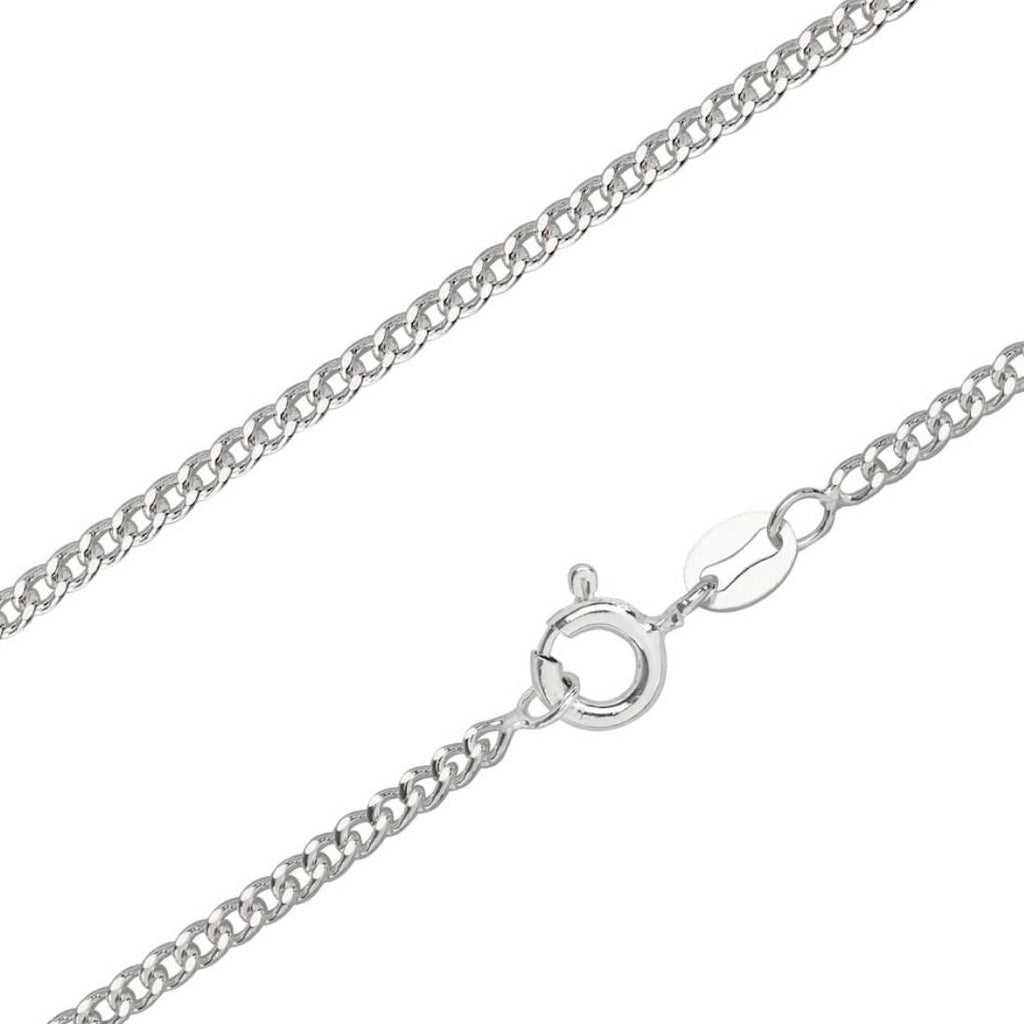 Men's 22 Inch Recycled Sterling Silver Curb Chain
