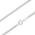 Men's 22 Inch Recycled Sterling Silver Curb Chain