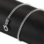 Men's 22 Inch Recycled Sterling Silver Curb Chain