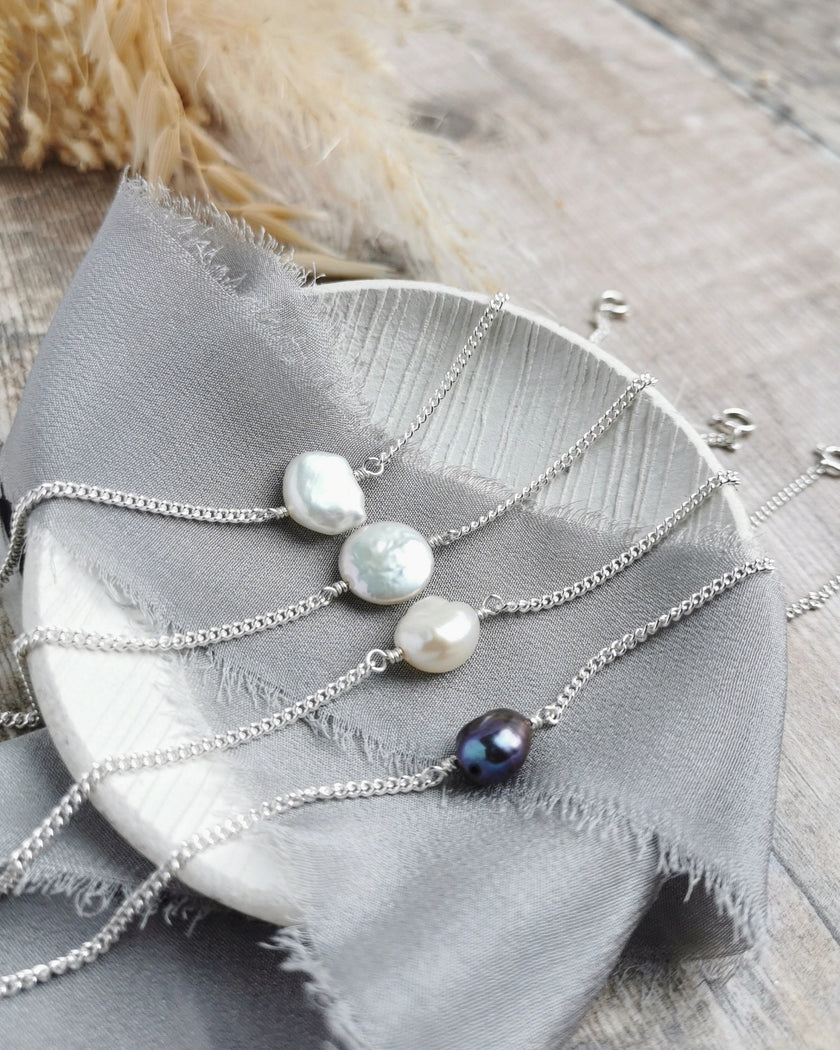 Pearl & silver bracelets - choose your pearl style