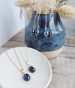 Peacock Baroque Pearl necklace - Silver or 14k Gold-filled