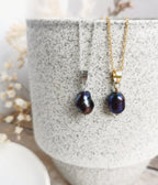 Peacock Baroque Pearl necklace - Silver or 14k Gold-filled