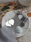 Large Silver Birch leaf Necklace