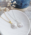 Large Keishi Pearl necklace - Silver or 14k Gold filled
