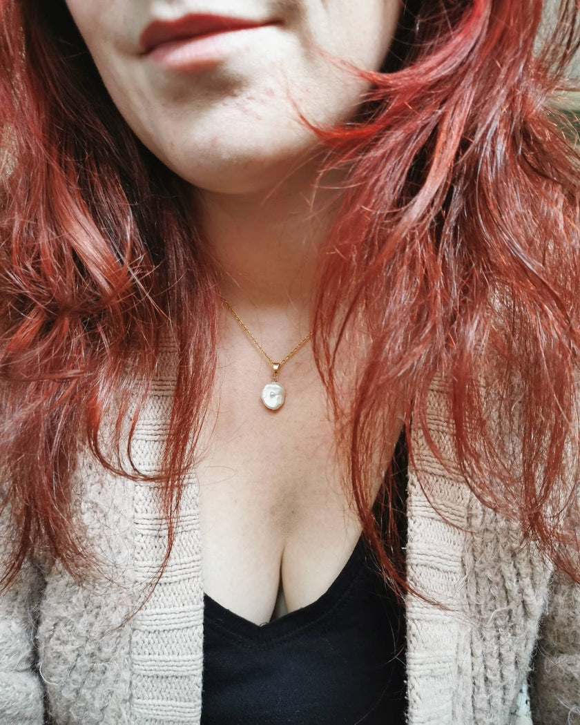 Large Keishi Pearl necklace - Silver or 14k Gold filled