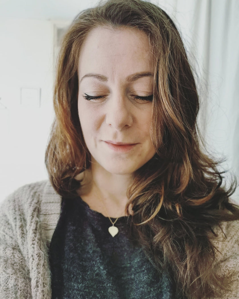 Small Brass Birch leaf Necklace