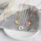 Personalised Silver Birthstone necklace