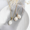 Ivory Baroque Pearl pendant - Silver or 14k Gold-filled