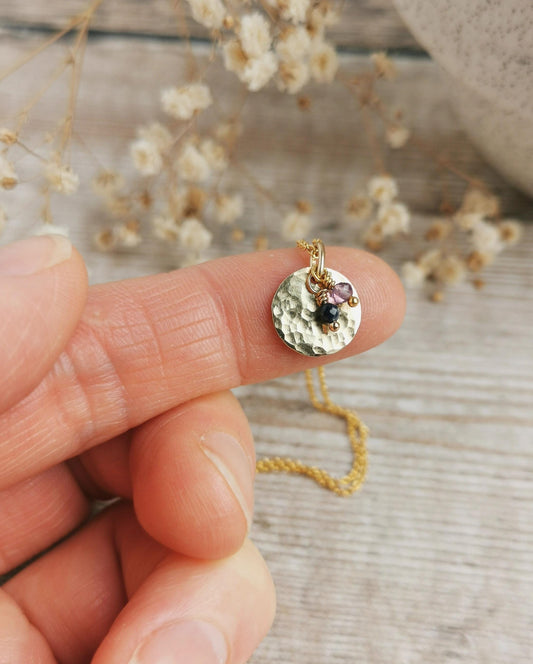 Personalised Gold Birthstone necklace
