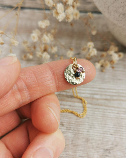 Personalised Gold Birthstone necklace