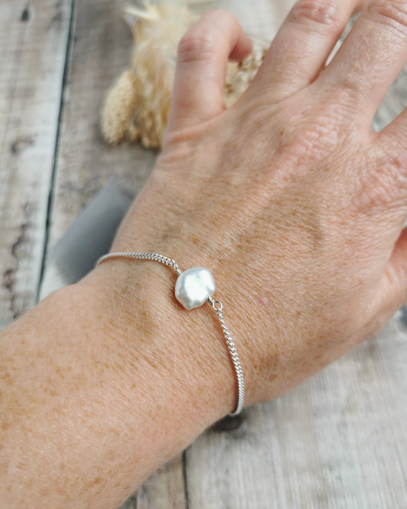 Pearl & silver bracelets - choose your pearl style