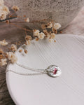 Personalised Silver Birthstone necklace