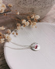 Personalised Silver Birthstone necklace