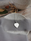 Small Silver Birch leaf Necklace