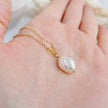 Ivory Baroque Pearl pendant - Silver or 14k Gold-filled