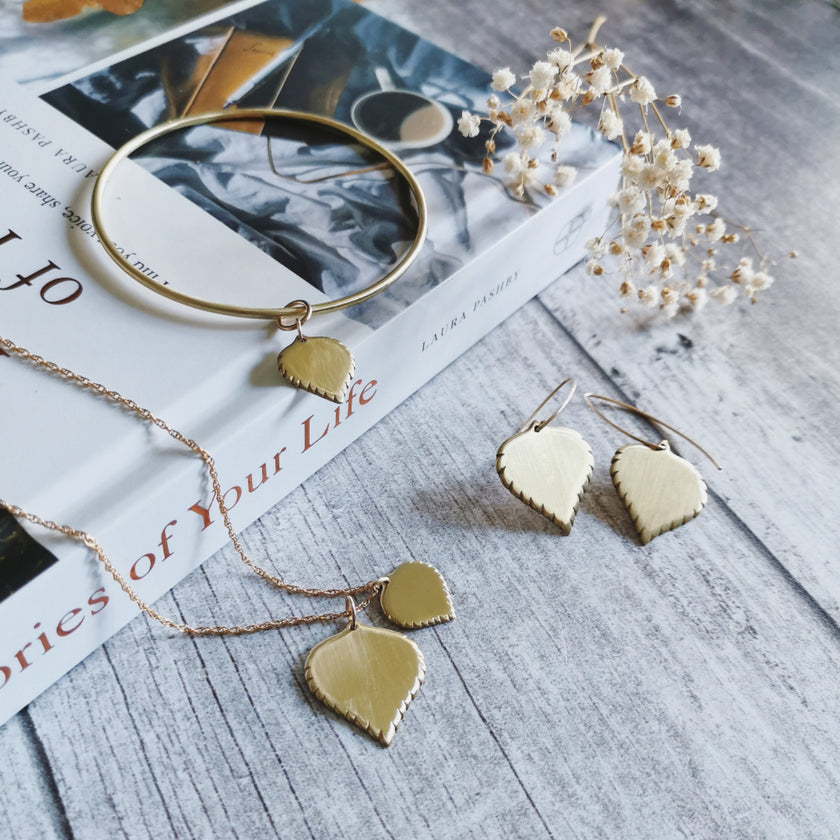 Silver Birch leaf Bangle