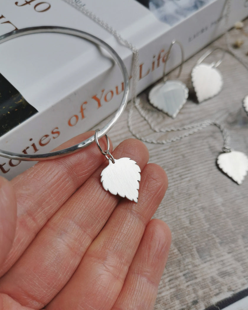 Silver Birch leaf Bangle