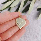 Double Brass Birch leaf Necklace