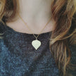 Large Brass Birch leaf Necklace