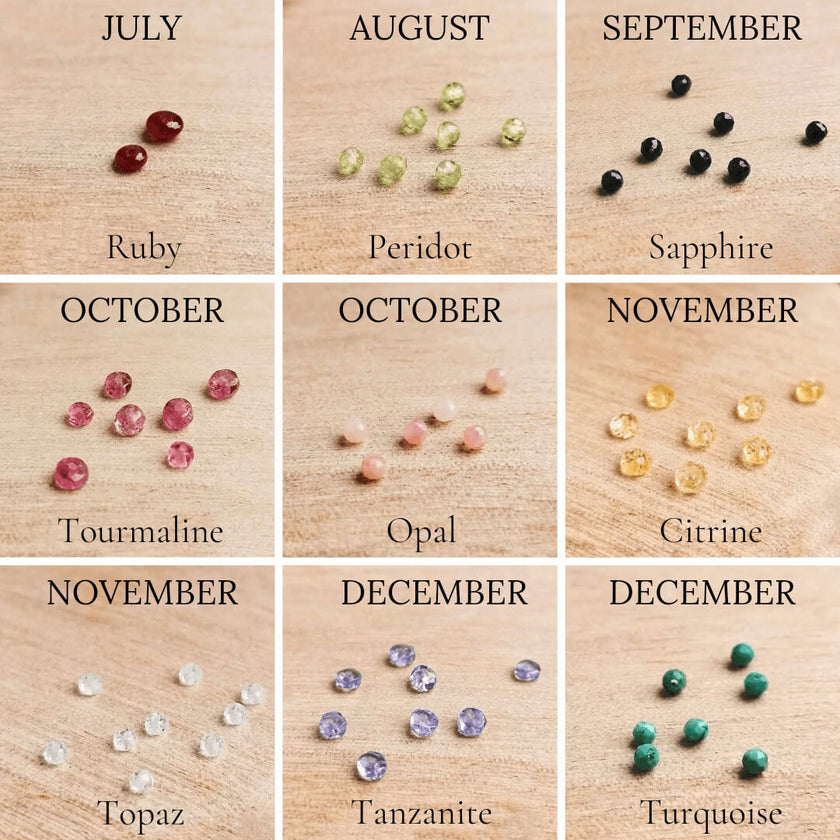 Single Charm only : for Silver Birthstone Necklaces