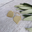 Large Brass Birch leaf Earrings
