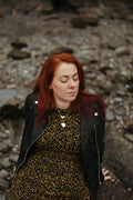 Double Brass Birch leaf Necklace