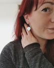Silver Birch leaf Earrings