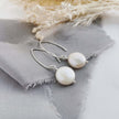 Small Coin Pearl earrings - Silver or 14k Gold-filled
