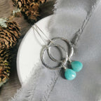 Amazonite and Silver earrings