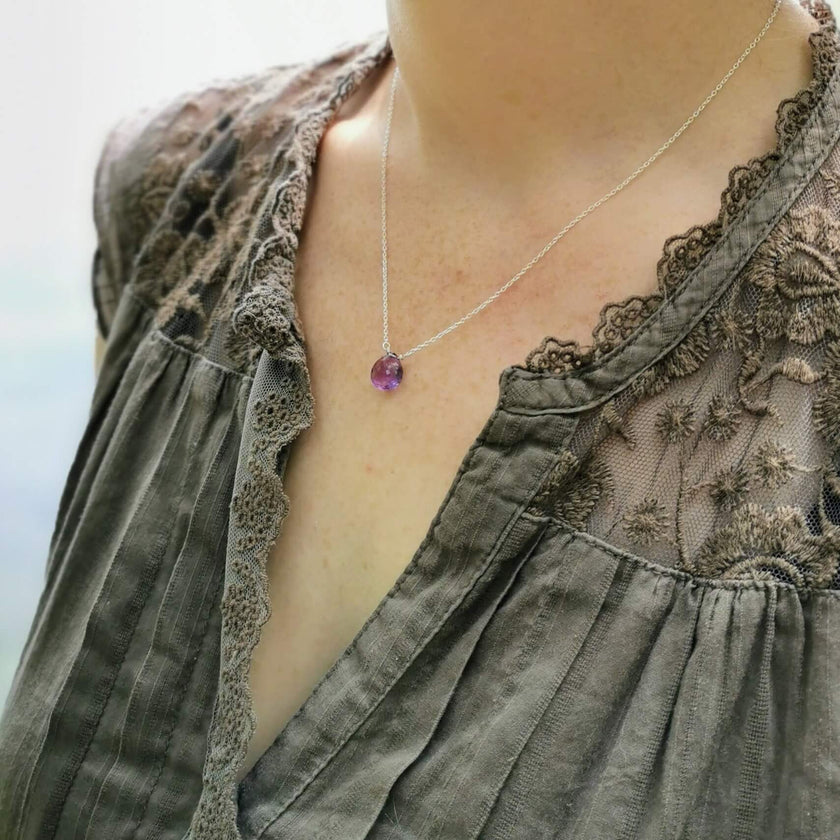 Amethyst and Silver necklace