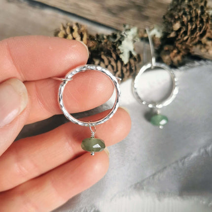 Aventurine and Silver earrings