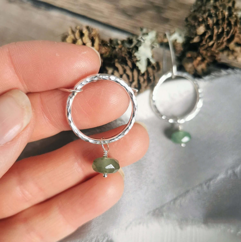 Aventurine and Silver earrings