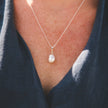 Ivory Baroque Pearl pendant - Silver or 14k Gold-filled