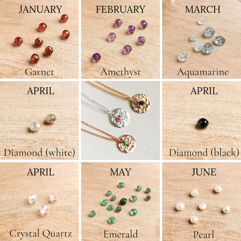 Single Charm only : for 14k Rose Gold-filled Birthstone Necklaces