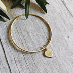 Brass Birch leaf Bangle
