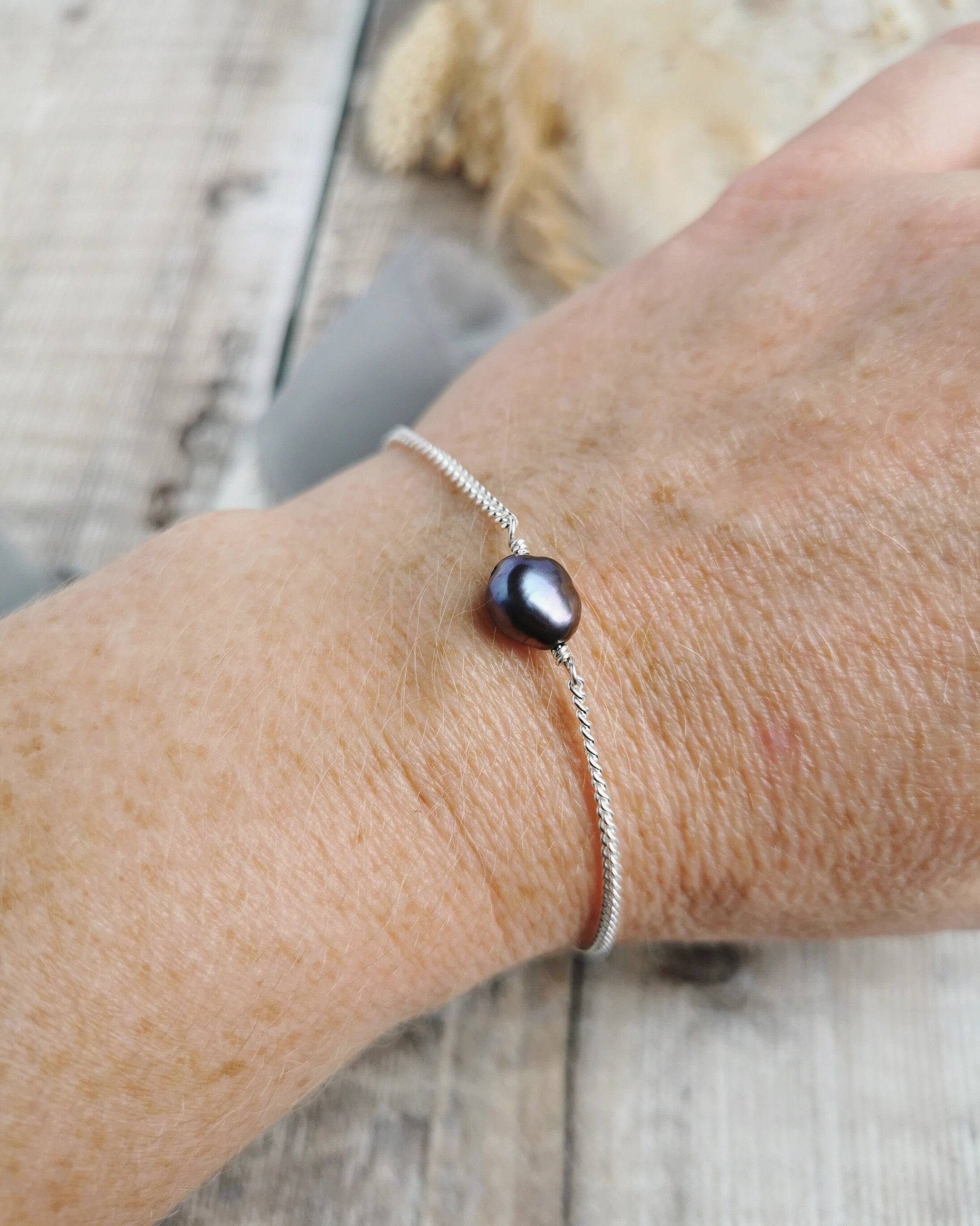 Pearl & silver bracelets - choose your pearl style
