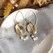 Citrine and Pearl Silver earrings